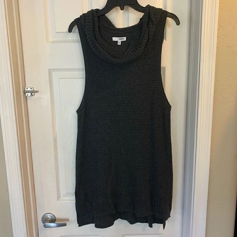 Sonoma Charcoal Color Cowl Tunic